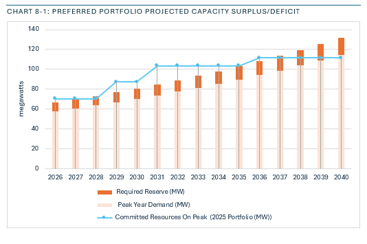 Preferred Portfolio with required capacity reserves.